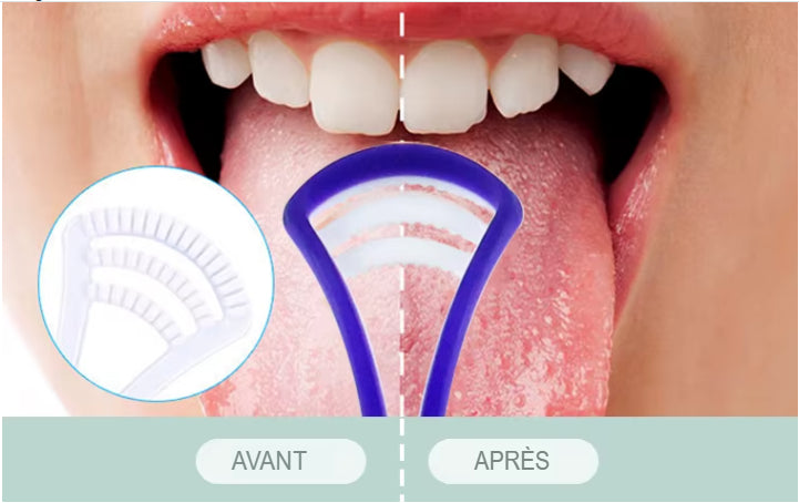 Gratte-langue 🦷 Formula™ Tongue Cleaner + Brosse à Dents en Bambou Naturel Antibactérienne OFFERTE 🎁