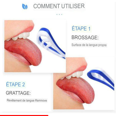 Gratte-langue 🦷 Formula™ Tongue Cleaner + Brosse à Dents en Bambou Naturel Antibactérienne OFFERTE 🎁